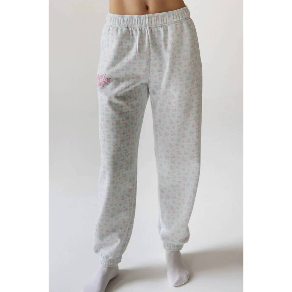 NEW THE HAPPY CAMP3R bluebell picnic joggers in blue gingham